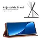 For Xiaomi 12 Pro Prismatic Invisible Magnetic Leather Phone Case(Brown) - 3