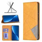 For Xiaomi 12 Pro Prismatic Invisible Magnetic Leather Phone Case(Yellow) - 1