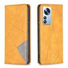 For Xiaomi 12 Pro Prismatic Invisible Magnetic Leather Phone Case(Yellow) - 2