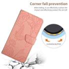 For Samsung Galaxy S20+ Skin Feel Butterfly Peony Embossed Leather Phone Case(Pink) - 6