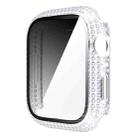 Diamond PC + Tempered Glass Watch Case For Apple Watch Series 9 / 8 / 7 41mm(Transparent) - 1