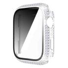 Diamond PC + Tempered Glass Watch Case For Apple Watch Series 8 / 7 45mm(Silver) - 1