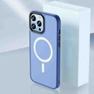 Skin Feel TPU + Frosted PC MagSafe Phone Case For iPhone 11 Pro(Navy Blue) - 1