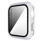 Diamond PC + Tempered Glass Watch Case For Apple Watch Series 6&SE&5&4 40mm(Transparent) - 1