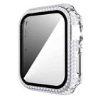 Diamond PC + Tempered Glass Watch Case For Apple Watch Series 6&SE&5&4 40mm(Silver) - 1