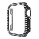 Double-Row Diamond PC Watch Case For Apple Watch Series 9 / 8 / 7 41mm(Black) - 1