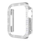 Double-Row Diamond PC Watch Case For Apple Watch Series 9 / 8 / 7 41mm(Silver) - 1