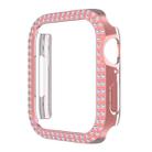 Double-Row Diamond PC Watch Case For Apple Watch Series 9 / 8 / 7 45mm(Pink) - 1