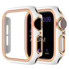 Two-color Electroplating PC Watch Case For Apple Watch Series 6&SE&5&4 40mm(White Rose Gold) - 1