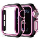 Two-color Electroplating PC Watch Case For Apple Watch Series 6&SE&5&4 40mm(Black Pink) - 1