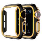 Two-color Electroplating PC Watch Case For Apple Watch Series 6&SE&5&4 40mm(Black Rose Gold) - 1