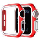 Two-color Electroplating PC Watch Case For Apple Watch Series 6&SE&5&4 40mm(Red Silver) - 1