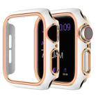 Two-color Electroplating PC Watch Case For Apple Watch Series 6&SE&5&4 44mm(White Rose Gold) - 1
