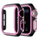 Two-color Electroplating PC Watch Case For Apple Watch Series 6&SE&5&4 44mm(Black Pink) - 1