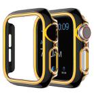 Two-color Electroplating PC Watch Case For Apple Watch Series 6&SE&5&4 44mm(Black Rose Gold) - 1