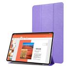 For Huawei MatePad Pro 10.8 inch Silk Texture Horizontal Flip Leather Case with Three-folding Holder(Dark Purple) - 1