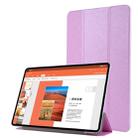 For Huawei MatePad Pro 10.8 inch Silk Texture Horizontal Flip Leather Case with Three-folding Holder(Light Purple) - 1