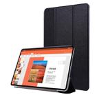 For Huawei MatePad Pro 10.8 inch Silk Texture Horizontal Flip Leather Case with Three-folding Holder(Black) - 1