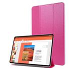 For Huawei MatePad Pro 10.8 inch Silk Texture Horizontal Flip Leather Case with Three-folding Holder(Rose Red) - 1