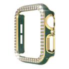 Double-Row Diamond Two-color Electroplating PC Watch Case For Apple Watch Series 6&SE&5&4 40mm(Green+Gold) - 1