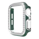 Double-Row Diamond Two-color Electroplating PC Watch Case For Apple Watch Series 6&SE&5&4 40mm(Green+Silver) - 1