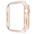 Hollowed Diamond PC Watch Case For Apple Watch Series 6&SE&5&4 44mm(Rose Gold) - 1
