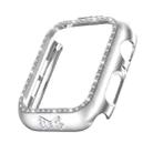 Bow-knot Diamond PC Watch Case For Apple Watch Series 6&SE&5&4 44mm(Silver) - 1