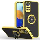 For Xiaomi Redmi Note 11 Pro 4G / 5G Q Shadow 1 Series TPU + PC Phone Case with Ring Holder(Yellow) - 1