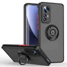 For Xiaomi 12 Pro Q Shadow 1 Series TPU + PC Phone Case with Ring Holder(Black+Red) - 1