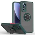 For Xiaomi 12 Pro Q Shadow 1 Series TPU + PC Phone Case with Ring Holder(Dark Green) - 1