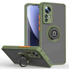 For Xiaomi 12 / 12X Q Shadow 1 Series TPU + PC Phone Case with Ring Holder(Green) - 1