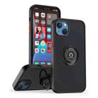 For iPhone 13 Q Shadow 1 Series TPU + PC Phone Case with Ring Holder(Black+Red) - 1