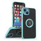 For iPhone 13 Q Shadow 1 Series TPU + PC Phone Case with Ring Holder(Sky Blue) - 1