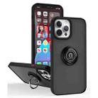 For iPhone 13 Pro Max Q Shadow 1 Series TPU + PC Phone Case with Ring Holder (Black+Red) - 1