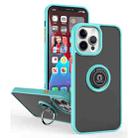 For iPhone 13 Pro Max Q Shadow 1 Series TPU + PC Phone Case with Ring Holder (Sky Blue) - 1