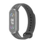 For Xiaomi Mi Band 6 / 5 Willow Texture Silicone Watch Band(Khaki) - 1