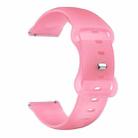 For Samsung Galaxy Watch Active Butterfly Buckle Silicone Watch Band(Luminous Pink) - 1