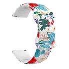 For Samsung Galaxy Watch Active Printing Butterfly Buckle Silicone Watch Band(Flowers) - 1