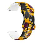 For Samsung Galaxy Watch Active Printing Butterfly Buckle Silicone Watch Band(Sunflower) - 1
