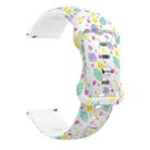 For Samsung Galaxy Watch Active Printing Butterfly Buckle Silicone Watch Band(Flamingo) - 1