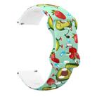 For Samsung Galaxy Watch Active Printing Butterfly Buckle Silicone Watch Band(Avocado) - 1