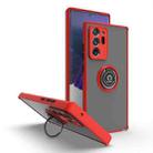 For Samsung Galaxy Note20 Ultra 5G Q Shadow I Ring Kickstand PC and TPU Hybrid Phone Case(Red) - 1