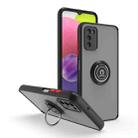 For Samsung Galaxy A03s 164mm Q Shadow I Ring Kickstand PC and TPU Hybrid Phone Case(Black+Red) - 1