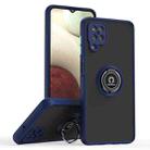For Samsung Galaxy A12 Q Shadow I Ring Kickstand PC and TPU Hybrid Phone Case(Royal Blue) - 1