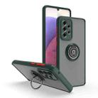 For Samsung Galaxy A33 5G Q Shadow I Ring Kickstand PC and TPU Hybrid Phone Case(Dark Green) - 1