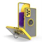 For Samsung Galaxy A73 5G Q Shadow I Ring Kickstand PC and TPU Hybrid Phone Case(Yellow) - 1