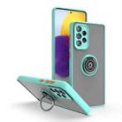 For Samsung Galaxy A73 5G Q Shadow I Ring Kickstand PC and TPU Hybrid Phone Case(Sky Blue) - 1
