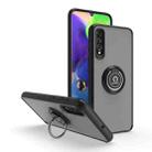 For Samsung Galaxy A70 / A70s Q Shadow I Ring Kickstand PC and TPU Hybrid Phone Case(Black+Black) - 1