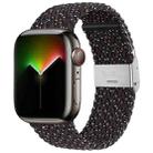 Nylon Braid Watch Band For Apple Watch Series 9&8&7 41mm / SE 3&SE 2&6&SE&5&4 40mm / 3&2&1 38mm(Star Black) - 1