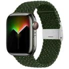 Nylon Braid Watch Band For Apple Watch Series 9&8&7 41mm / SE 3&SE 2&6&SE&5&4 40mm / 3&2&1 38mm(Starlight Olive Green) - 1